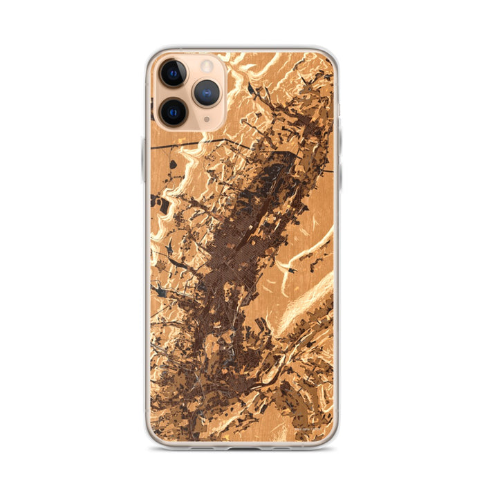 Custom iPhone 11 Pro Max Altoona Pennsylvania Map Phone Case in Ember