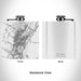 Rendered View of Altoona Pennsylvania Map Engraving on 6oz Stainless Steel Flask in White