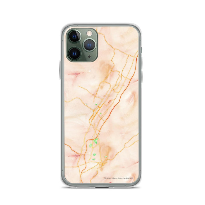 Custom iPhone 11 Pro Altoona Pennsylvania Map Phone Case in Watercolor