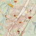 Altoona Pennsylvania Map Print in Woodblock Style Zoomed In Close Up Showing Details