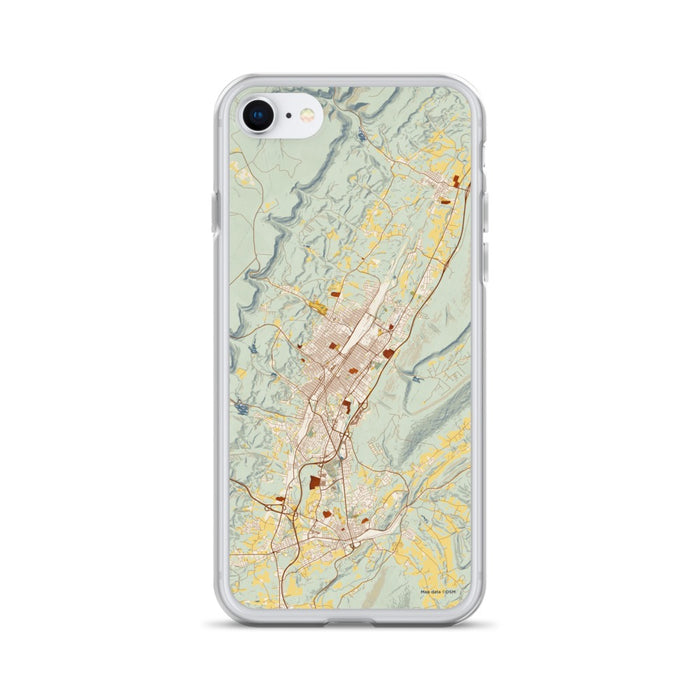 Custom iPhone SE Altoona Pennsylvania Map Phone Case in Woodblock