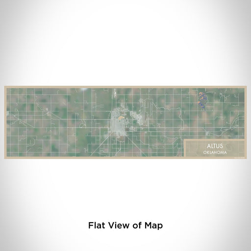 Flat View of Map Custom Altus Oklahoma Map Enamel Mug in Afternoon