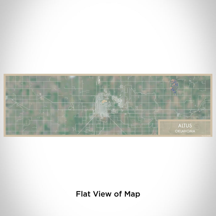 Flat View of Map Custom Altus Oklahoma Map Enamel Mug in Afternoon
