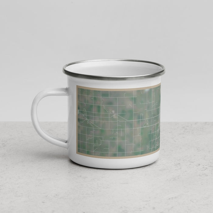 Left View Custom Altus Oklahoma Map Enamel Mug in Afternoon