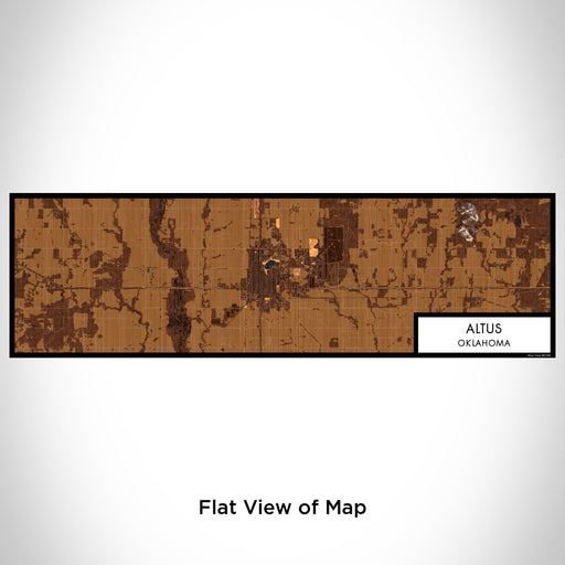 Flat View of Map Custom Altus Oklahoma Map Enamel Mug in Ember