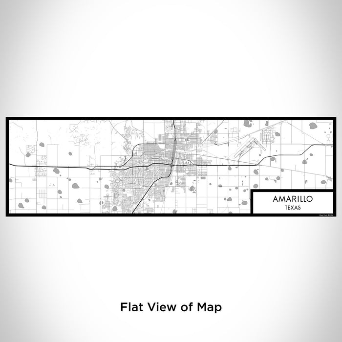 Flat View of Map Custom Amarillo Texas Map Enamel Mug in Classic