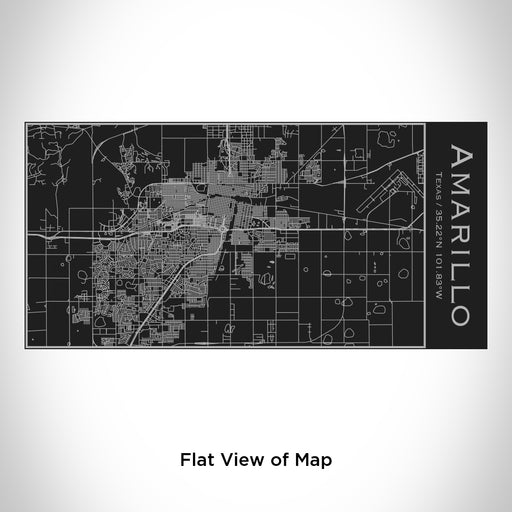 Rendered View of Amarillo Texas Map Engraving on 17oz Stainless Steel Insulated Cola Bottle in Black