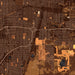 Amarillo Texas Map Print in Ember Style Zoomed In Close Up Showing Details