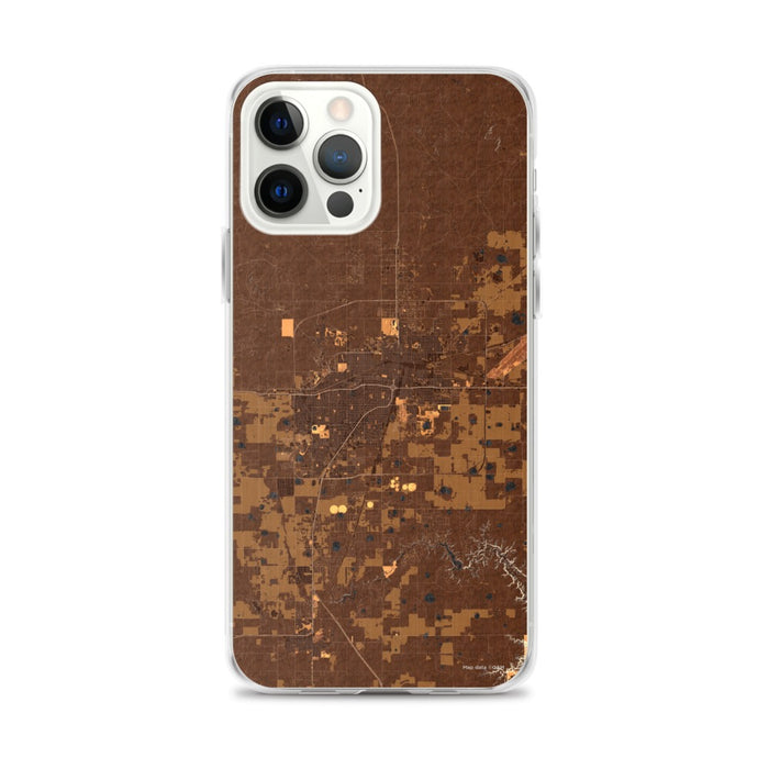 Custom Amarillo Texas Map iPhone 12 Pro Max Phone Case in Ember