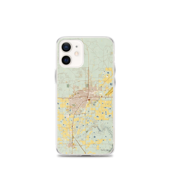 Custom Amarillo Texas Map iPhone 12 mini Phone Case in Woodblock