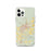 Custom Amarillo Texas Map iPhone 12 Pro Phone Case in Woodblock