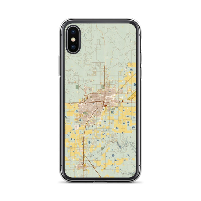 Custom Amarillo Texas Map Phone Case in Woodblock
