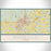 Amarillo Texas Map Print Landscape Orientation in Woodblock Style With Shaded Background