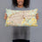 Person holding 20x12 Custom Amarillo Texas Map Throw Pillow in Woodblock