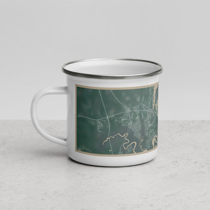 Left View Custom Amelia Island Florida Map Enamel Mug in Afternoon