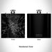 Rendered View of Americus Georgia Map Engraving on 6oz Stainless Steel Flask in Black