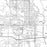 Ames Iowa Map Print in Classic Style Zoomed In Close Up Showing Details