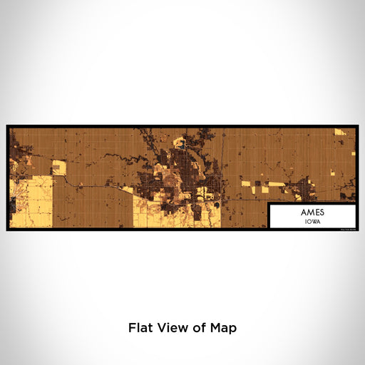 Flat View of Map Custom Ames Iowa Map Enamel Mug in Ember