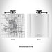 Rendered View of Ames Iowa Map Engraving on 6oz Stainless Steel Flask in White