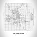 Rendered View of Ames Iowa Map Engraving on 17oz Stainless Steel Insulated Tumbler in White
