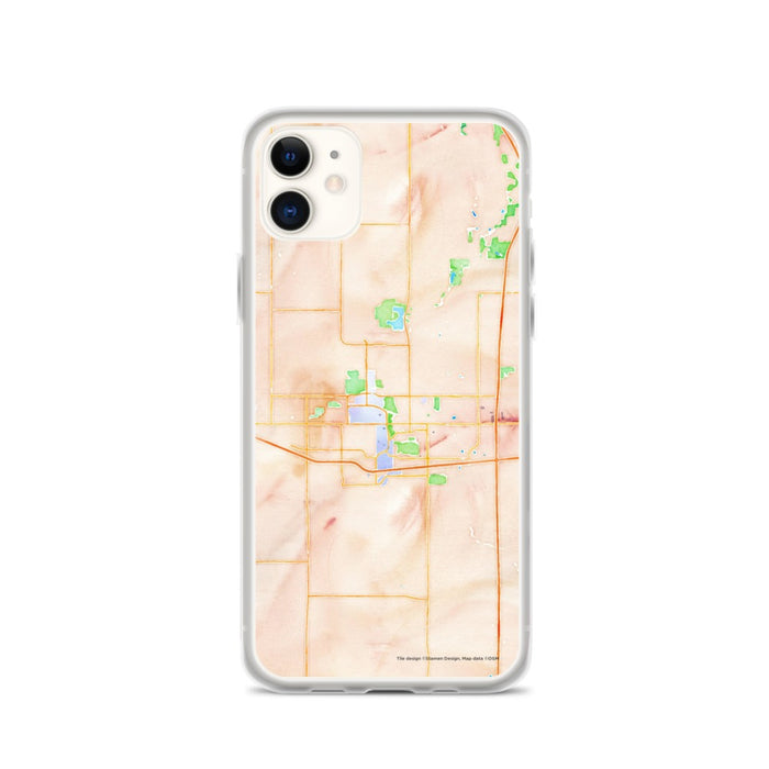 Custom Ames Iowa Map Phone Case in Watercolor