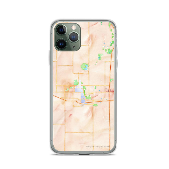Custom Ames Iowa Map Phone Case in Watercolor
