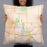 Person holding 22x22 Custom Ames Iowa Map Throw Pillow in Watercolor