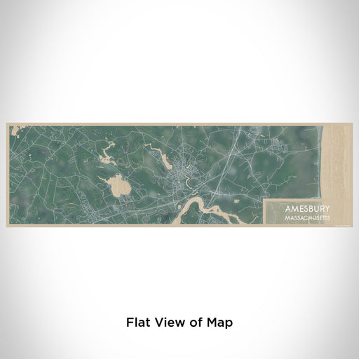 Flat View of Map Custom Amesbury Massachusetts Map Enamel Mug in Afternoon