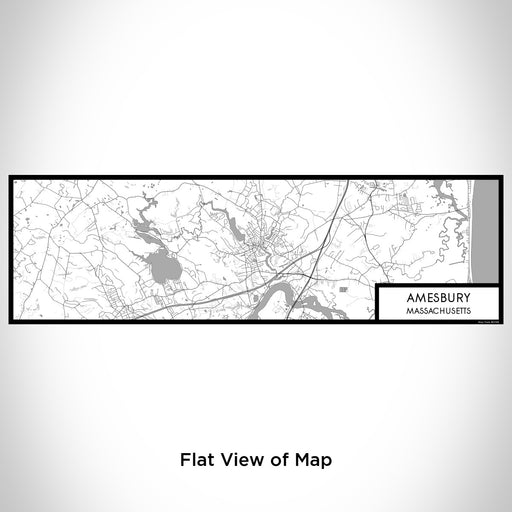 Flat View of Map Custom Amesbury Massachusetts Map Enamel Mug in Classic