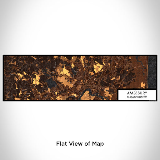 Flat View of Map Custom Amesbury Massachusetts Map Enamel Mug in Ember