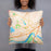 Person holding 18x18 Custom Amesbury Massachusetts Map Throw Pillow in Watercolor