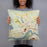 Person holding 18x18 Custom Amesbury Massachusetts Map Throw Pillow in Woodblock