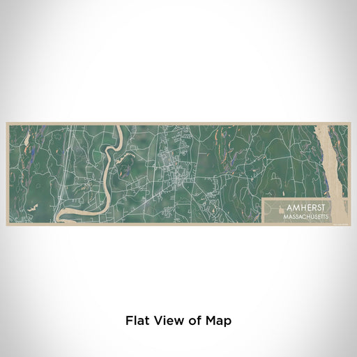 Flat View of Map Custom Amherst Massachusetts Map Enamel Mug in Afternoon