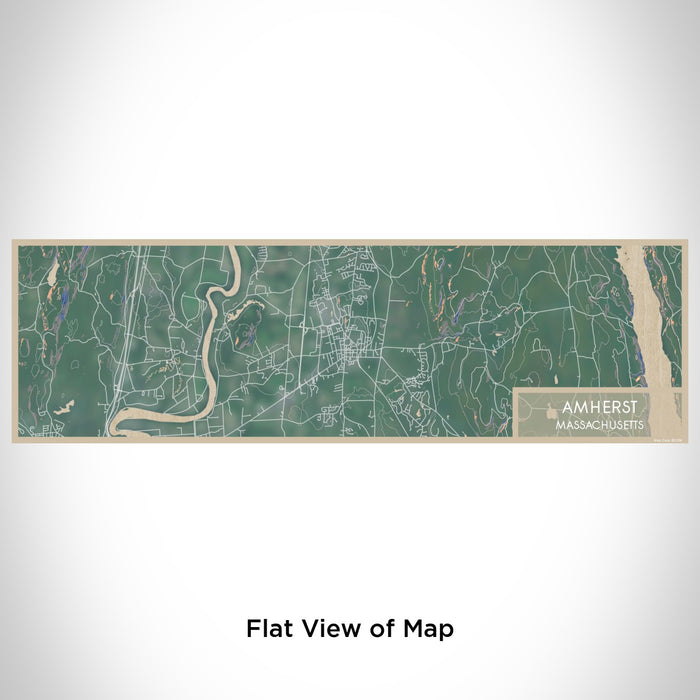 Flat View of Map Custom Amherst Massachusetts Map Enamel Mug in Afternoon