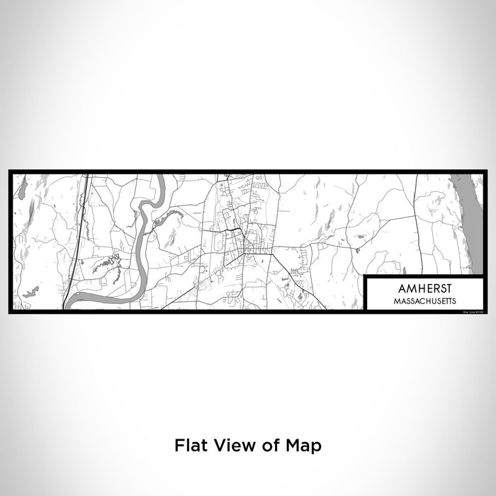 Flat View of Map Custom Amherst Massachusetts Map Enamel Mug in Classic