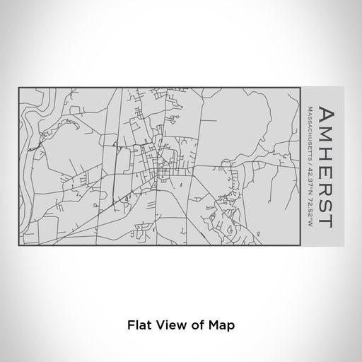 Rendered View of Amherst Massachusetts Map Engraving on 17oz Stainless Steel Insulated Cola Bottle