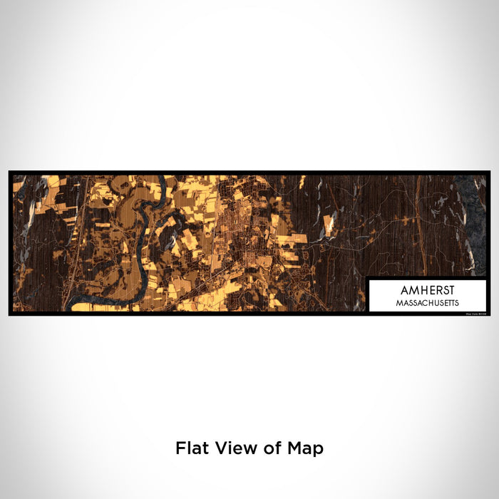 Flat View of Map Custom Amherst Massachusetts Map Enamel Mug in Ember