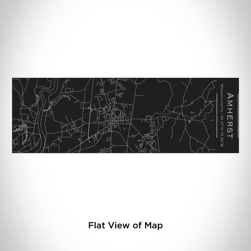 Rendered View of Amherst Massachusetts Map Engraving on 10oz Stainless Steel Insulated Cup with Sliding Lid in Black