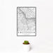 12x18 Amsterdam Netherlands Map Print Portrait Orientation in Classic Style With Small Cactus Plant in White Planter