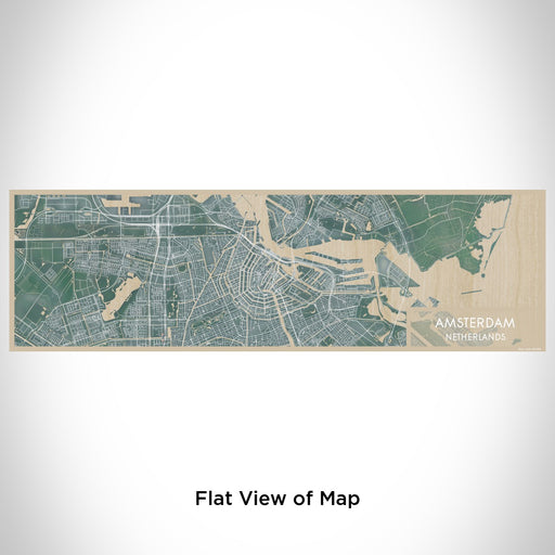 Flat View of Map Custom Amsterdam Netherlands Map Enamel Mug in Afternoon