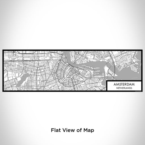 Flat View of Map Custom Amsterdam Netherlands Map Enamel Mug in Classic