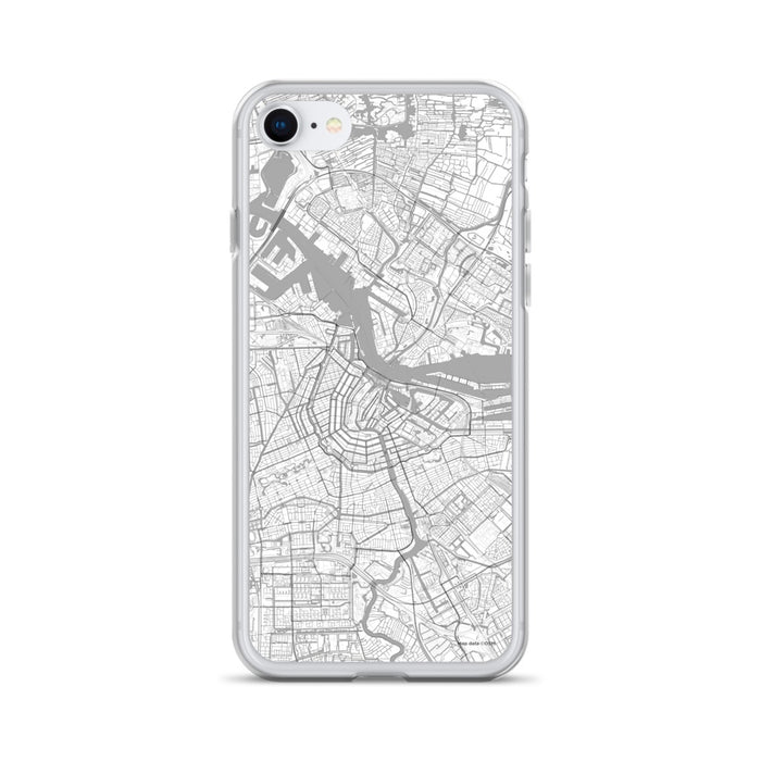 Custom iPhone SE Amsterdam Netherlands Map Phone Case in Classic