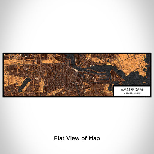 Flat View of Map Custom Amsterdam Netherlands Map Enamel Mug in Ember