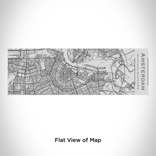 Rendered View of Amsterdam Netherlands Map Engraving on 10oz Stainless Steel Insulated Cup with Sipping Lid
