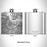 Rendered View of Amsterdam Netherlands Map Engraving on 6oz Stainless Steel Flask