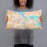 Person holding 20x12 Custom Amsterdam Netherlands Map Throw Pillow in Watercolor