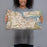Person holding 20x12 Custom Amsterdam Netherlands Map Throw Pillow in Woodblock