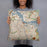 Person holding 18x18 Custom Amsterdam Netherlands Map Throw Pillow in Woodblock