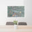 24x36 Anaconda Montana Map Print Lanscape Orientation in Afternoon Style Behind 2 Chairs Table and Potted Plant