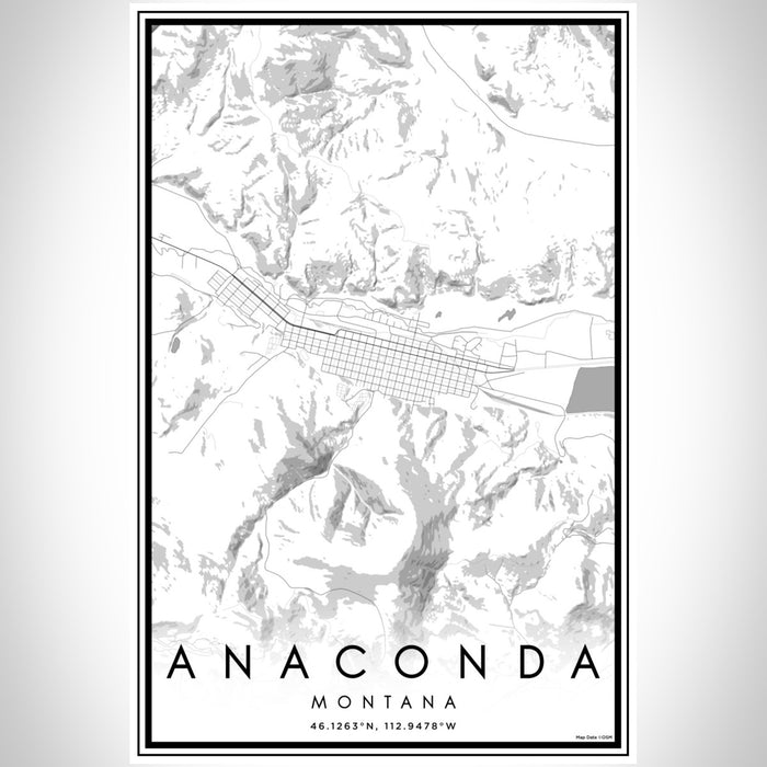 Anaconda - Montana Map Print in Classic โ JACE Maps